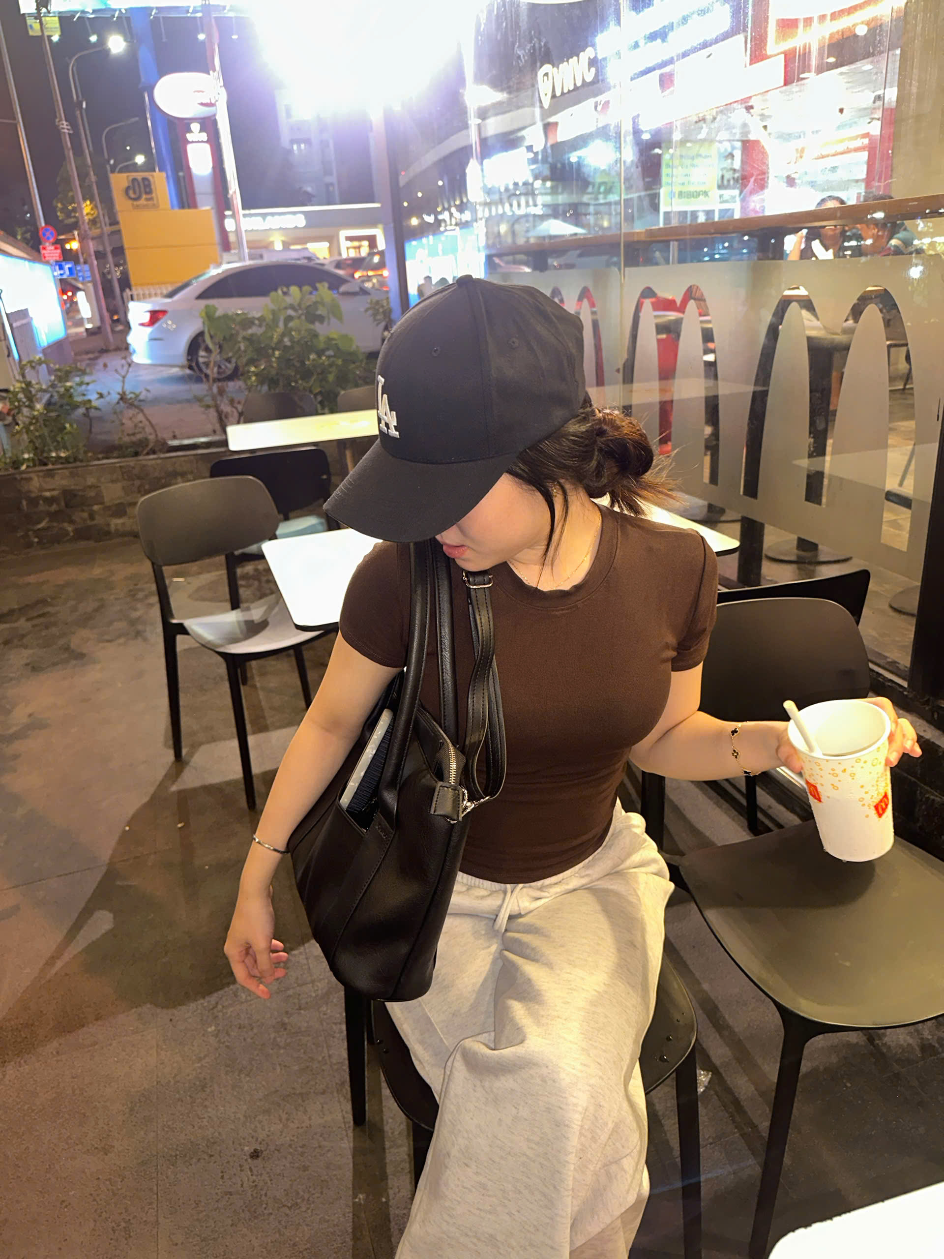 Túi xách công sở nữ Ribbon màu đen 6